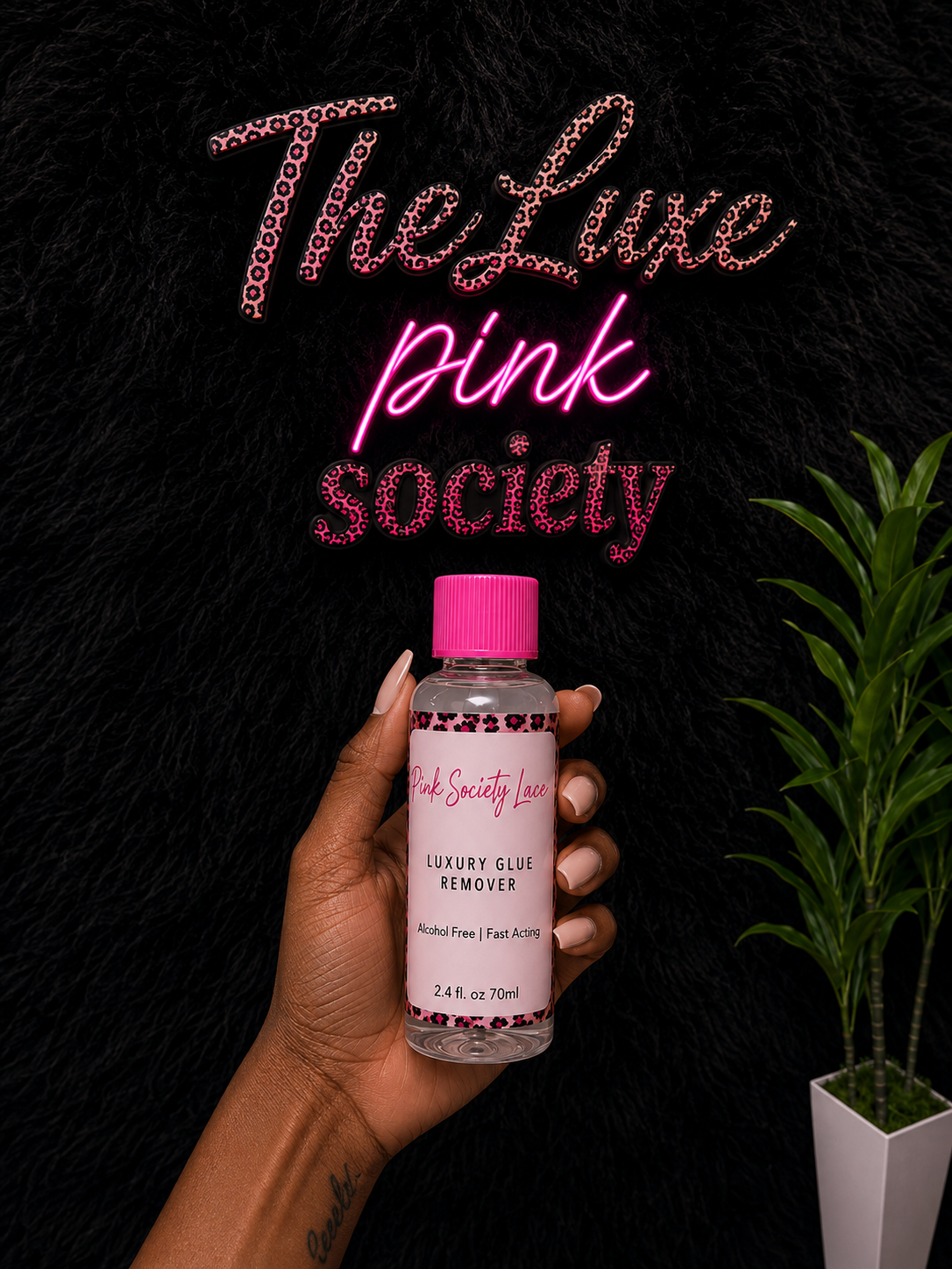 Pink society lace glue remover