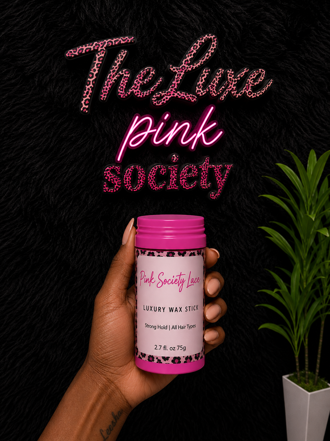 Pink society lace wax stick